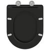 vidaXL Toilet Seat Black 47 x 36 x 3.4 cm Duroplast
