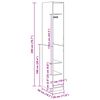 vidaXL Wardrobe Artisian Oak 30x50x200 cm Engineered Wood