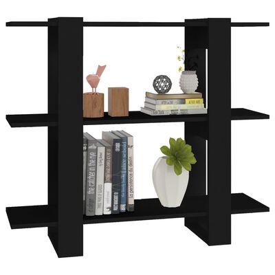 vidaXL Book Cabinet/Room Divider Black 100x30x87 cm