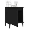 vidaXL Bed Cabinets with Metal Legs Black 40x30x50 cm