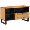 vidaXL TV Cabinet with Drawer Brown 80 x 33.5 x 46 cm Solid Mango Wood