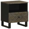 vidaXL Bedside Cabinets 2 pcs Black 40x33x46 cm Solid Wood Mango