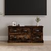 vidaXL TV Cabinet Smoked Oak 100x35.5x45 cm Engineered Wood