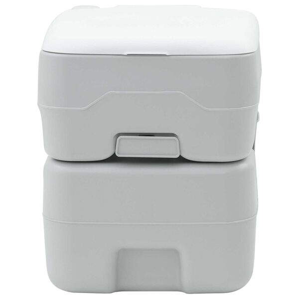 vidaXL Camping Toilet Grey and White 41.5 x 36.5 x 42 cm Polyethylene