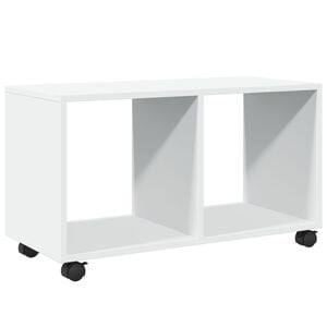vidaXL&nbsp;Rolling&nbsp;Cabinet&nbsp;White 72x33x42.5 cm Engineered Wood