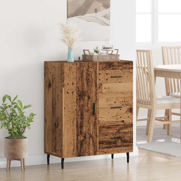 vidaXL Sideboard Old Wood 69.5 x 34 x 90 cm Engineered Wood and Iron