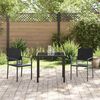 vidaXL Garden Dining Set 3 pcs Black PE Rattan