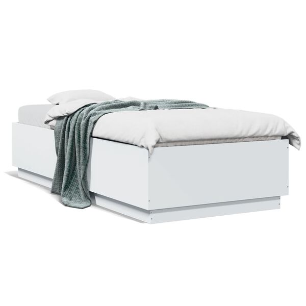 vidaXL Bed Frame without Mattress White 90x200 cm