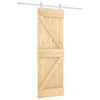 vidaXL Sliding Door 70 x 210 cm Solid Pine Wood (Untreated)