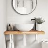vidaXL Basin Shelf Wall Mounted Steel and Solid Wood Acacia