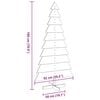 vidaXL Wooden Christmas Tree for Decoration Wax Brown 180 cm Solid Wood Pine
