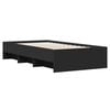 vidaXL Bed Frame without Mattress Black 90x190 cm Single Engineered Wood
