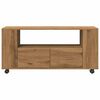 vidaXL TV Cabinet with Wheels Artisan Oak 102x34.5x43 cm Engineered Wood