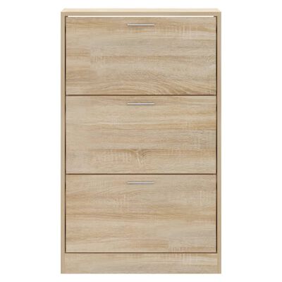 vidaXL Shoe Cabinet Sonoma Oak 63x24x103 cm Engineered Wood