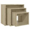 vidaXL Nesting Table | Set of 3 | Sonoma Oak | Engineered wood | Small to Medium