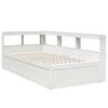vidaXL Bookcase Bed without Mattress White 75x190cm Solid Wood Pine