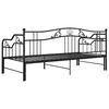 vidaXL Pull-out Sofa Bed Frame without Mattress Black Metal 90x200 cm