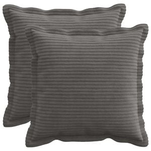 vidaXL Cushion Cover 2 pcs HOUTEN Dark Grey 30 x 30 cm Corduroy