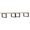 vidaXL Basin Shelf Wall Mounted Steel and Solid Wood Acacia