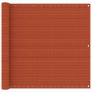 vidaXL Balcony Screen Orange 90x400 cm HDPE