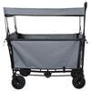 vidaXL Folding Hand Trolley Grey 105 x 56.5 x 116 cm Oxford Cloth