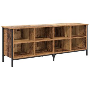 vidaXL Shoe Cabinet 131 x 35 x 50 cm Engineered Wood and Iron Old Wood