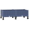 vidaXL Garden Planter with Wheels Blue Grey 80 x 40 x 33 cm PP