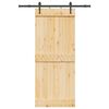 vidaXL Sliding Door with Hardware Set 85x210 cm Solid Wood Pine