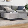 vidaXL Coffee Table with LED Lights Concrete Grey 100x100x31 cm