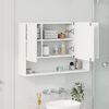 vidaXL Mirror Cabinet with Door White 80 x 17 x 55 cm Engineered Wood