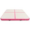 vidaXL Inflatable Gymnastics Mat with Pump 200x200x10 cm PVC Pink