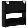 vidaXL Shoe Cabinet 2 pcs Black Oak 60 x 18 x 60 cm Engineered Wood