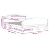 vidaXL Bed Frame without Mattress Honey Brown Solid Wood 160x200 cm (322040+2x321987)