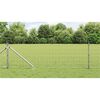 vidaXL Fence with Post Silver 0.4 x 25 m Steel