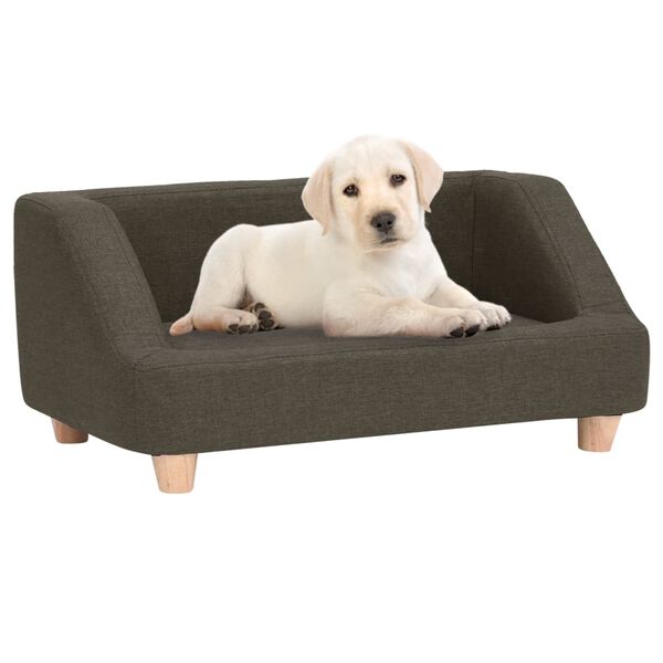 vidaXL Dog Sofa Dark Grey 95x63x39 cm Linen