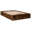 vidaXL Bed Frame without Mattress Smoked Oak 135x190 cm Double
