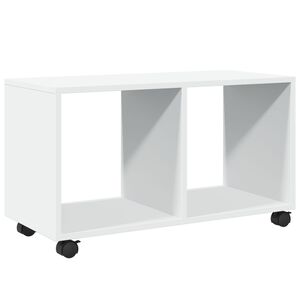 vidaXL&nbsp;Rolling&nbsp;Cabinet&nbsp;White 72x33x42.5 cm Engineered Wood