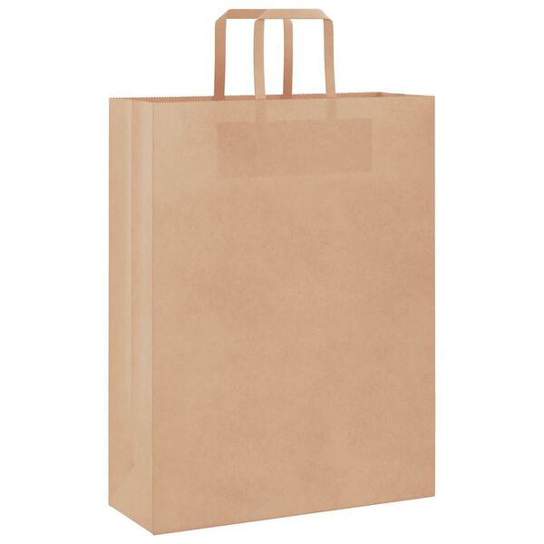 vidaXL Paper Bags 50 pcs with Handles Brown 32x12x42 cm