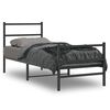vidaXL Metal Bed Frame without Mattress with Footboard Black 75x190cm