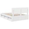 vidaXL Bed Frame with Headboard White 150 x 200 cm Solid Pine Wood