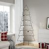 vidaXL Metal Christmas Tree for Decoration Black 210 cm