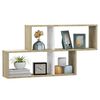 vidaXL Wall Shelf White and Sonoma Oak 100x18x53 cm Engineered Wood