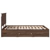 vidaXL Bed Frame with Headboard Brown Oak 150 x 200 cm Engineer Wood