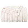 vidaXL Throw Blanket Cream 200 x 150 cm Fleece