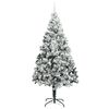 vidaXL Artificial Christmas Tree with 300 LEDs with Stand White 240 cm