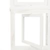 vidaXL Room Divider 4 Panels White Solid Wood Paulownia