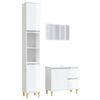 vidaXL 3 Piece Bathroom Furniture Set High Gloss White Engineered Wood