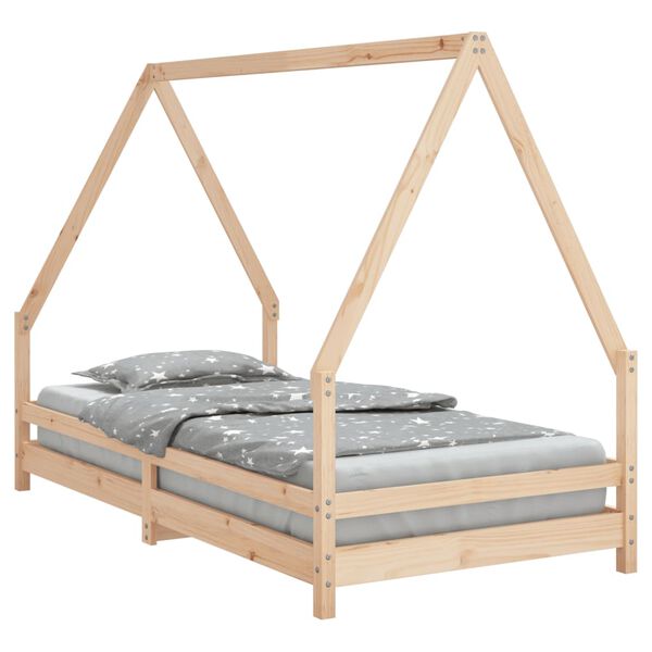 vidaXL Kids Bed Frame 90x190 cm Solid Wood Pine