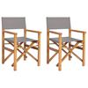 vidaXL Dining Chair Folding Brown and Light Grey 56 x 54 x 87 cm