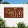 vidaXL Garden Wall Decoration 105x55 cm Corten Steel Flower Design